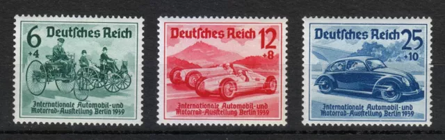 Germany 1939 MNH Mi 686-688 Sc B134-B136 Automobile & Motorcycle Exhibition 02**