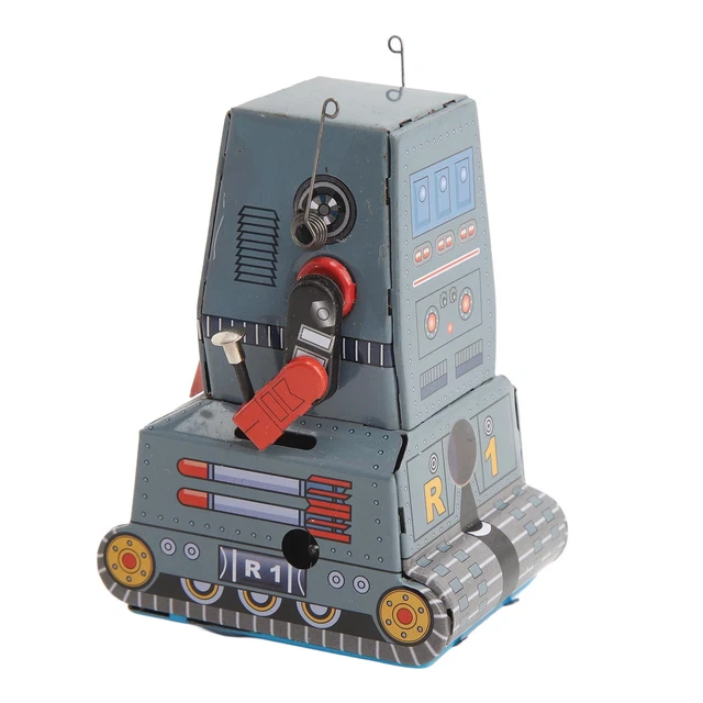 CLOCKWORK ROBOT WIND Up Robot Toy Tinplate For Christmas Gift £9.92