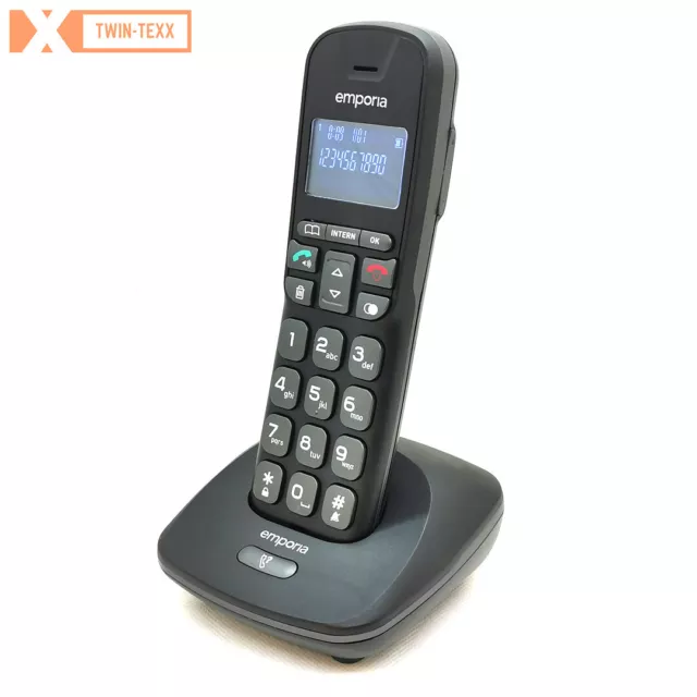 Dect Schnurlos analog Festnetz Telefon Beleuchtete Display mit groß Tasten