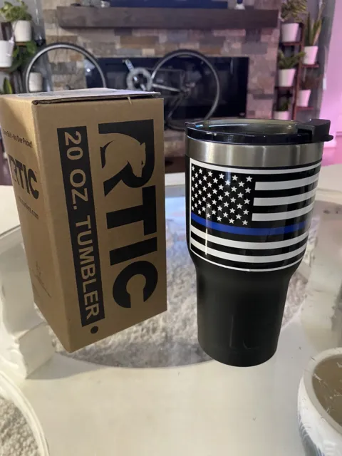 RTIC 20 oz Tumbler Hot Cold Double Wall Vacuum Insulated 20oz Matte Black READ! 2