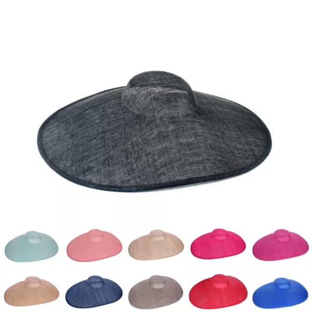 Sinamay material wide brim saucer for millinery fascinators wedding hats HA082