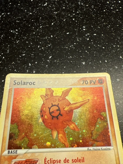 Pokemon Solaroc 13/100 Holo Card Ex French Sandstorm Vf fr Swirl 2
