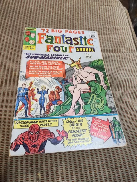 Fantastic Four Annual #1 (1963) 1st Appearance Lady Dorma! Marvel Comics