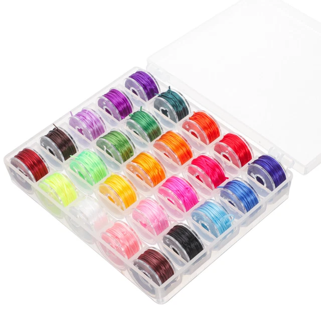 25 rollos de cables de pulsera cables elásticos cables de cuentas elaboración hágalo usted mismo cuerdas cuentas