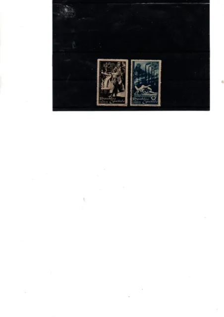 Sellos de España:Año 1938   HOMENAJE Edifil nº 773-4 y SG Nº 856-7