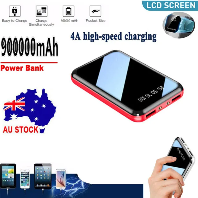Portable Power Bank 900000mAh Mini USB Pack LED Battery Charger For Mobile Phone