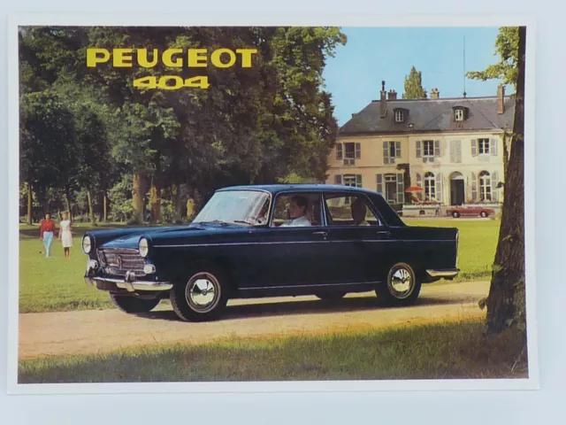 Carte Postale Publicitaire Peugeot 404