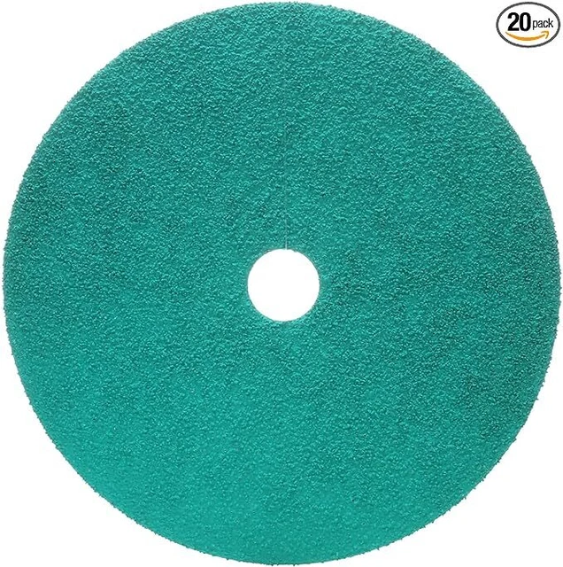 3M Green Corps Fibre Disc 36509, Ceramic Abrasive, 7 in x 7/8 in, 40 Grit, 20