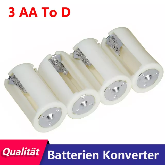 Batteriehalter für je 3 AA Batterien auf Mono D Adapter Konverter Akku 1,5V