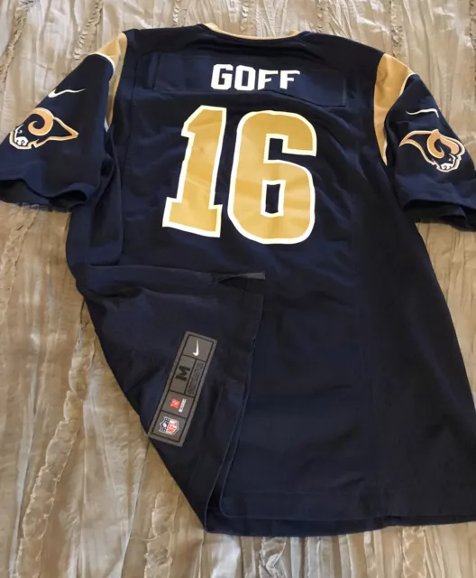JARED GOFF Los Angeles RAMS Football NIKE Replica Size MEDIUM Jersey NFL Blue