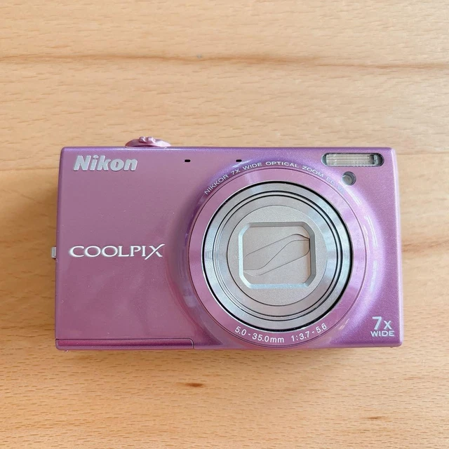 NIKON COOLPIX S6100 Pink 7x Zoom Digital Camera with Box