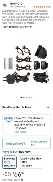 Aazon.co: UTV Turn Signal Kit Pre-Wired, Plug and Play UTV ATV... Aazon.co: UTV Turn Signal Kit Pre-Wired, Plug and Play UTV ATV...