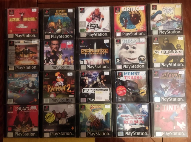 Lot De 20 Jeux PlayStation 1 Fonctionnels - Boîtiers Plats - PAL Français - Bon état