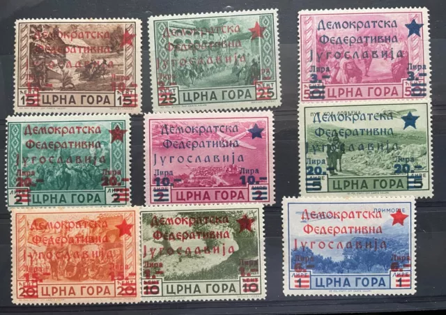 YUGOSLAVIA Democratic Federation on Montenegro 1945 partisan set