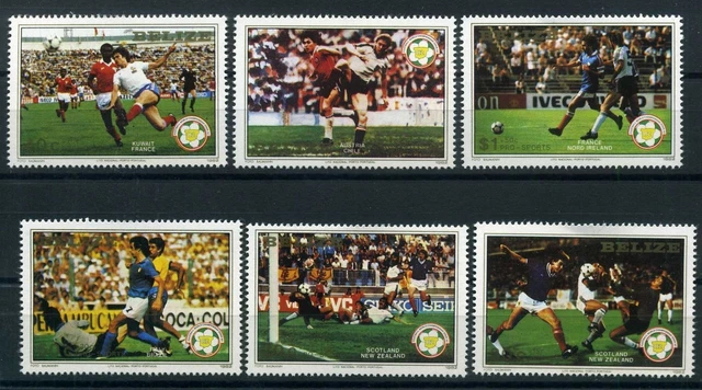 Belize 688-693 postfrisch Fußball #GB656