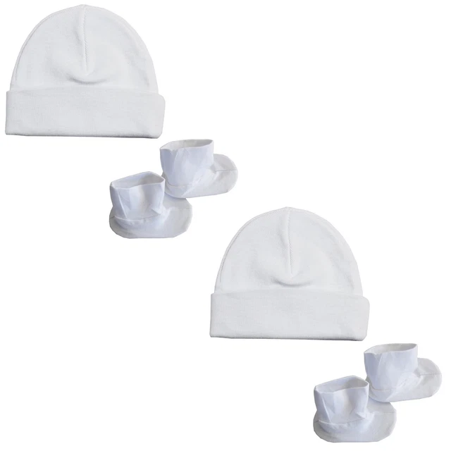 One Size Cap & Bootie Set - White (pack Of 2) Color:white