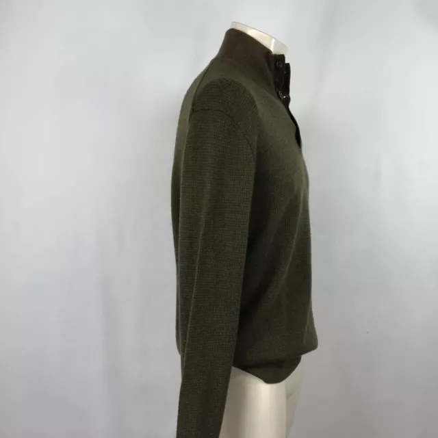 Polo Ralph Lauren - Mens Medium - Olive Long Sleeve Merino Wool Pullover Sweater 2