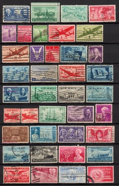 Briefmarken USA LOT aus 1940-1949 gestempelt (US 524)