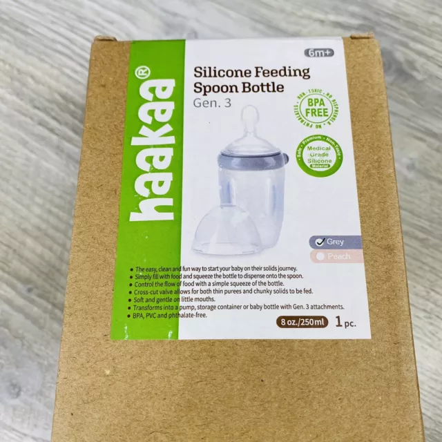 Haakaa Silicone Feeding Spoon Bottle Gen 3 8oz /250ml Grey 2