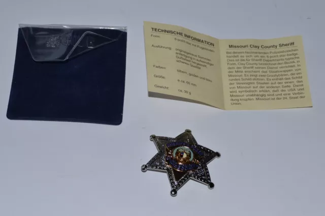 historisches Abzeichen Collector US Police Clay County Missouri Sheriffs Posse