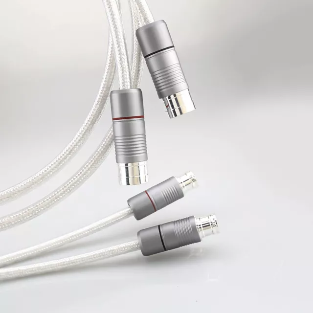 1Paar Versilbert XLR Audiokabel Hi-Fi Lautsprecher Verstärker PSS Kabel 2