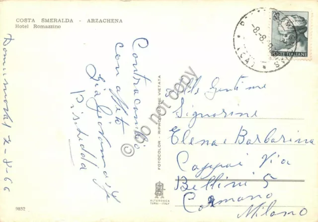 Cartolina Sardegna Costa Smeralda Hotel Romazzino 1966 2