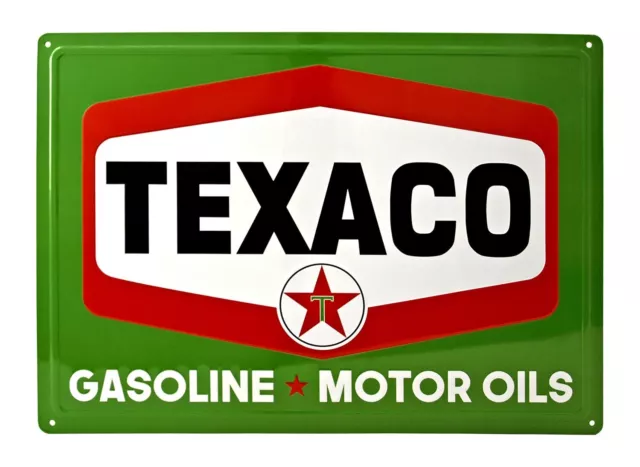Texaco Vintage Style 50s Gas Station Tin Sign Oil Garage 16”x12”