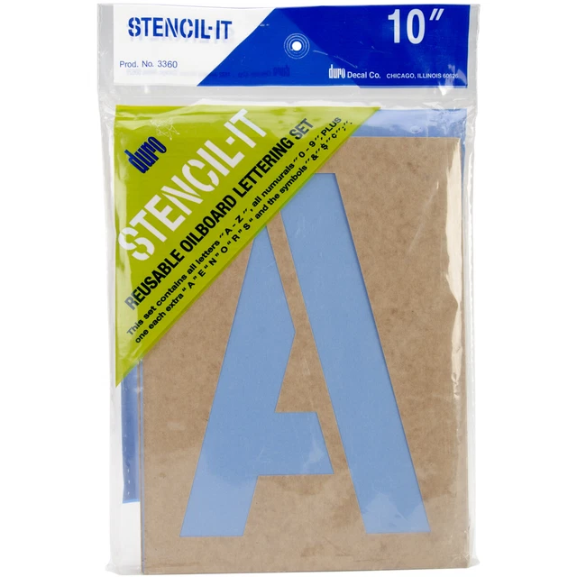 Juego de letras reutilizables Stencil-It-10" 3360