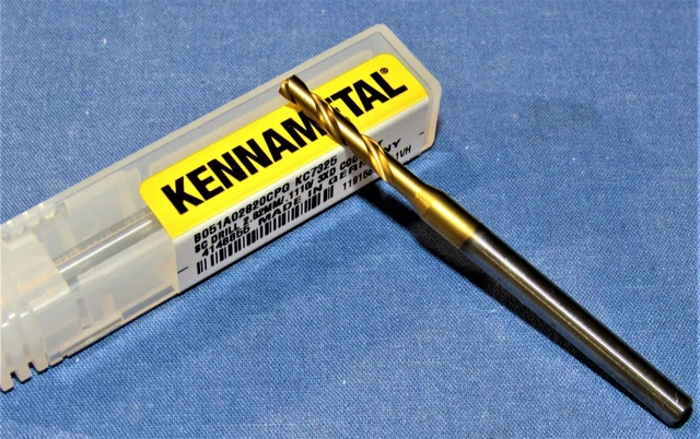 New Kennametal Screw Machine Length Drill Bit: 0.111″ Dia, 140 °, Solid Carbide