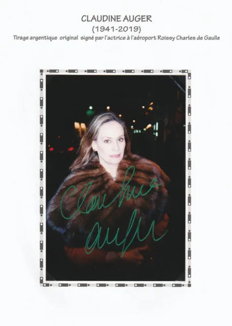 CLAUDINE AUGER Photo (tirage argentique original) avec très bel autographe