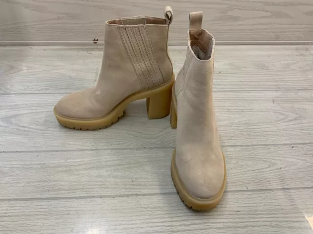 Dolce Vita Celia Ankle Boot, Women's Size 6.5 M, Dune Suede MSRP $160