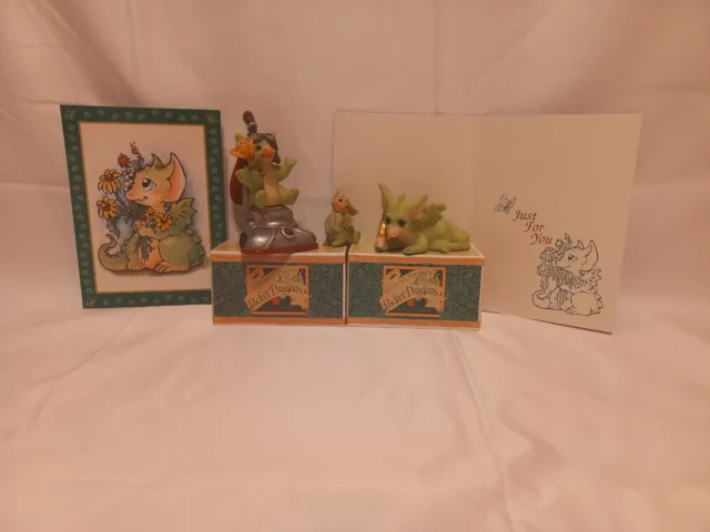 Pocket Dragon Figures X3 cards X10 bundle Maid Service Doodles Does This Make Me