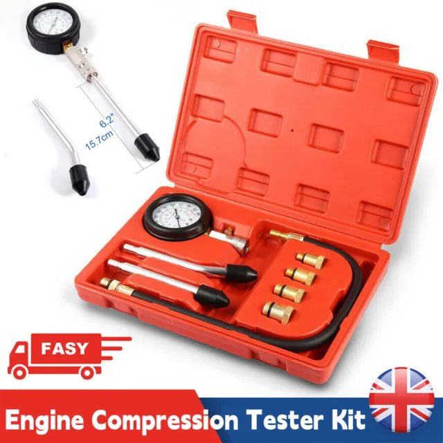 Professional Petrol Engine Cylinder Pressure Tester Compression Test Gauge Kit