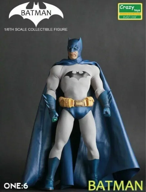 Dc Comics Crazy Toys Blue Batman 1/6Th Collectible Action Figure Toy New No Box