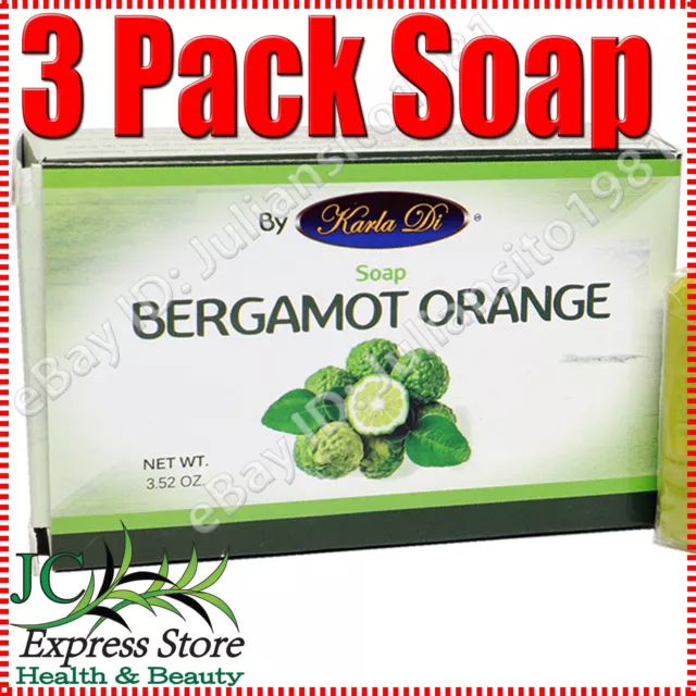 3 Pack Bergamot Orange Bar Soap Jabon De Bergamota Karla Di Acne Natural