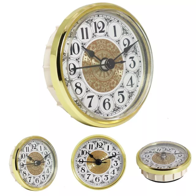 Insert d'horloge à quartz numérique arabe de haute précision garniture dorée