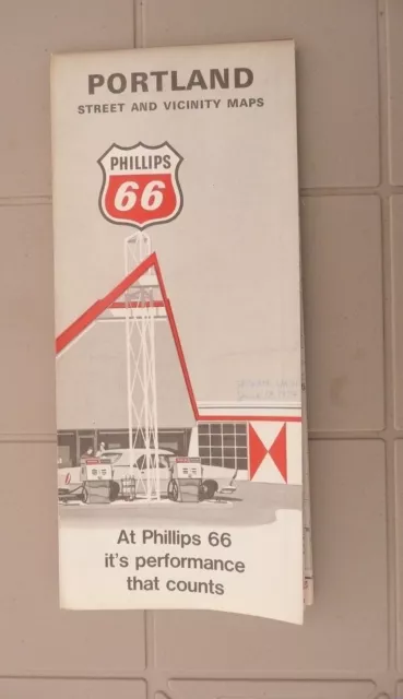 1971 Portland street map Phillips 66 gas oil vicinity schools  Oregon Vancouver