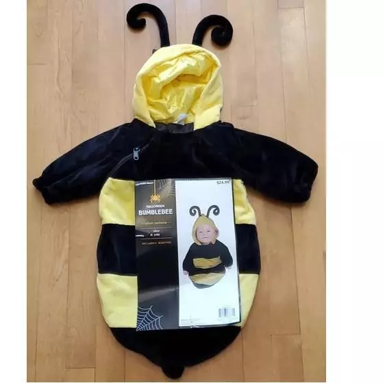 Baby Boys Girls Bumblebee Honey Bee Bunting Halloween Costume Size 0-6 months NW