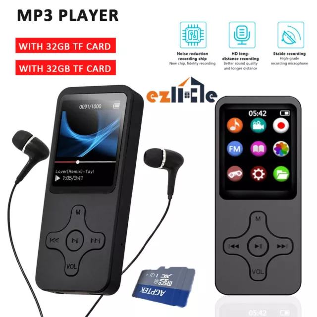 8/32 GB MP3 MP4 Music Player 1.8'' Screen FM Radio Voice Recorder Portable Gifts