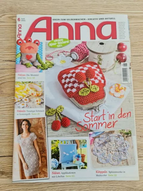 "Handarbeits Heft Anna" Ideen zum Selbermachen 6/2015 ,Topp, Sommer