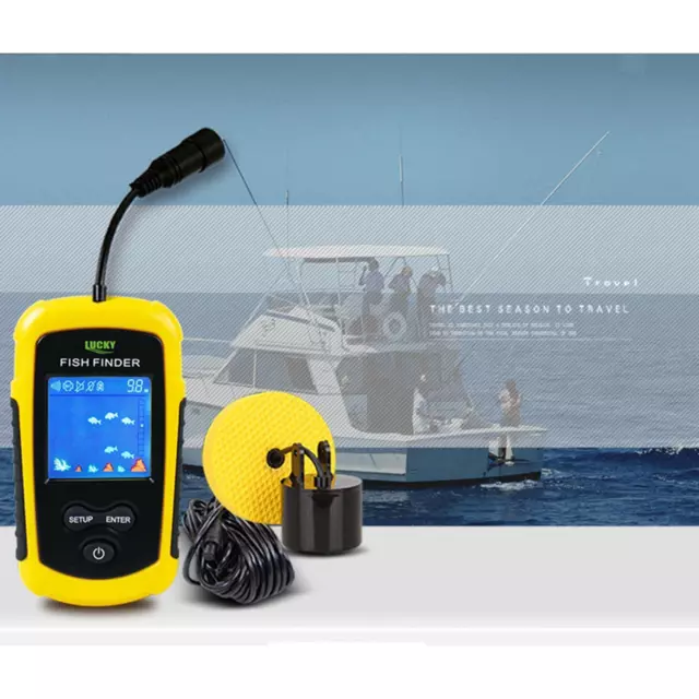 Sonar de Pêche Portable Détecteurs de Poissons Filaires Détecteurs D'alarme