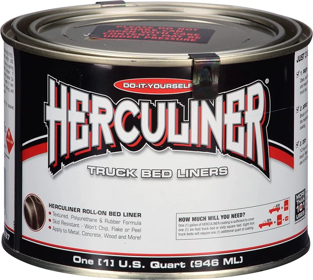 HERCULINER Truck Bed Liner, Black, 1 Quart Free Shipping