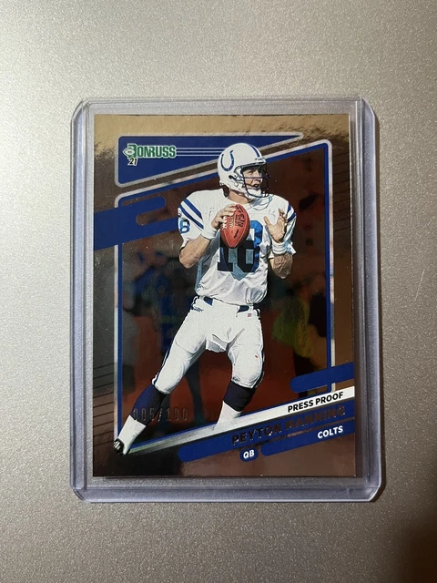 Peyton Manning  Indianapolis Colts  Panini Donruss NFL 2021  SILVER SP /100