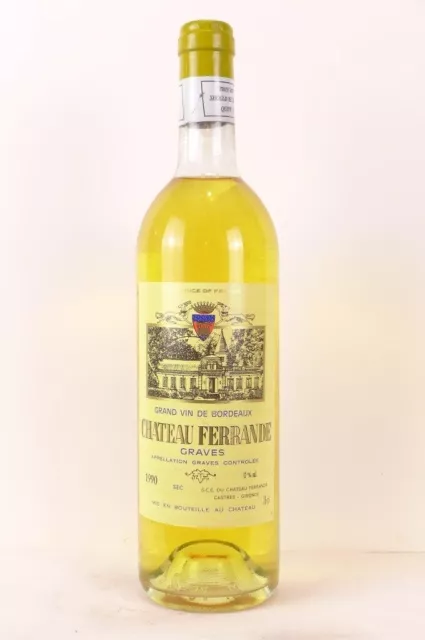 graves château ferrande blanc 1990 - bordeaux