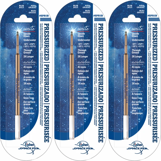 FISHER SPACE PEN Ballpoint Refill Fits Parker Bold Tip Blue