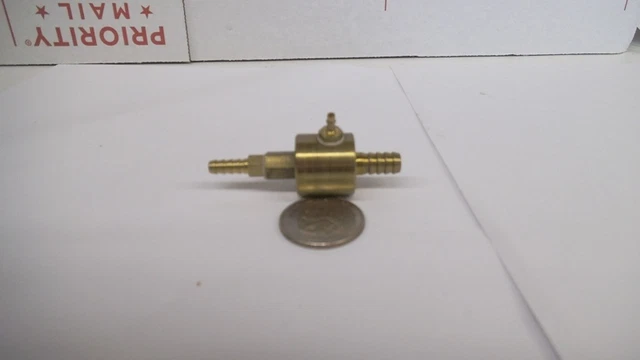 Brass vacuum venturi assy, 40 to 60 PSI in, 18 to 22 HG out, nos Brass vacuum venturi assy, 40 to 60 PSI in, 18 to 22 HG out, nos