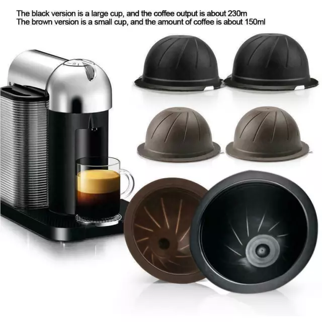 Reusable Nespresso Vertuo Pods, Nespresso Capsules Pods, Refillable Coffee  Capsules Pods with Foil Seals for VertuoLine GCA1, Nespresso Vertuo