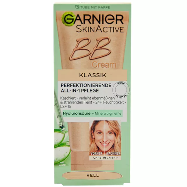 Garnier BB Cream KLASSIK -hell- 1 x 50ml ALL-IN-1-PFLEGE mit Hyaluronsäure