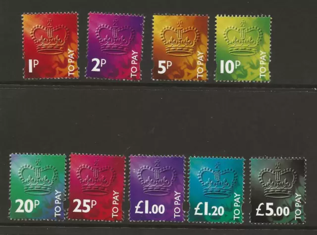 GB 1994 SGD102-110 Postage Due To Pay Set Fine MNH Cat £45 UK P&P Free