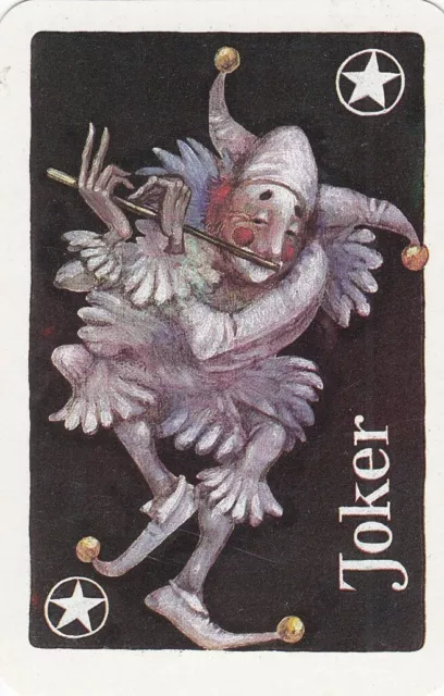 JOKERS - ART - Peter Becker  - 1  - single vintage   playing  cards